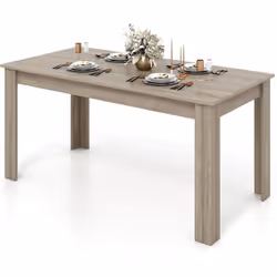 À propos de cet article 【6-8 Personnes:】Accueillez plus d'amis et de famille ! COSTWAY table salle à manger 160 x 80 cm est s ...