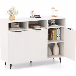 À propos de cet article 【Solution de Rangement Parfaite】Ce meuble cuisine rangement se compose d'un large comptoir, de 3 comp ...