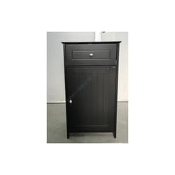 Costway - Meuble de Salle de Bain sur Pied, Armoire de Rangement avec 1 Porte et Étagère Réglable à 3 Positions, Tiroir, Meuble de Rangement pour