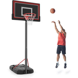 Costway - Panier de Basket-Ball Hauteur Réglable 230-305 cm, Support de Basketball Mobile avec Panneau Arrière Incassable de 110 cm Panneau Base