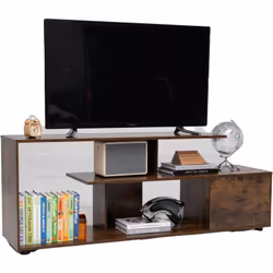 À propos de cet article 【Rangement Ouvert】Doté d'une étagère à 3 niveaux, ce meuble TV offre un accès facile aux composants m ...