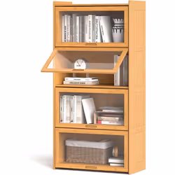 À propos de cet article 【Construction en bambou haute résistance】Cette bibliothèque à 4 niveaux est méticuleusement fabriquée ...