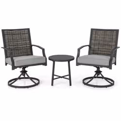 Attributs : 【chaises pivotantes à 360°】Les 2 chaises peuvent pivoter à 360° selon vos besoins. Le mouvement fluide et robuste ...