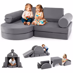 À propos de cet article 【Conception Modulaire 13 Pièces】Ce canapé enfants comprend 1 bloc carré, 1 bloc rectangulaire pliant, ...
