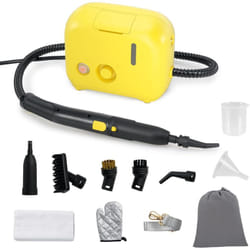 Costway - Nettoyeur Vapeur Portatif 1500W avec 11 Accessoires, Balai Vapeur Durée d'Utilisation Illimitée Réservoir d'Eau 1 l, Nettoyant Vapeur pour