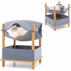 À propos de cet article 【Condo pour Chat à Hamac】La maison pour chat peut être facilement transformée d'un condo semi-clos en ...