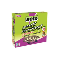 Acto - spirales bois compresse citronnellex10