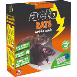 Acto - rats Appât maïs - 7 sachets de 20grs