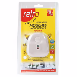 RETRO Répulsif ULTRASONS MOUCHES – MOUCHERONS PORTATIF est l'ultime défense contre ces insectes indésirables. Conçu pour prot ...