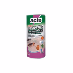 Elimine fourmis, blattes, punaises de lit, poux rouges, acariens par action mécanique lorsque ces derniers entrent en contact ...