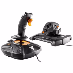 Thrustmaster T-16000M FCS Hotas Noir, Orange USB Joystick Analogique/Numérique MAC, PC - Vue supplémentaire 9