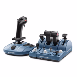Thrustmaster Joystick +Double manette des gaz Réplique A3, simulation de vol, PC, Avec fil, USB, Noir, Bleu, Cable