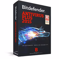 Bitdefender Antivirus Plus 2015, 1Y, 1U, 3 licence(s), 2 année(s), Complète