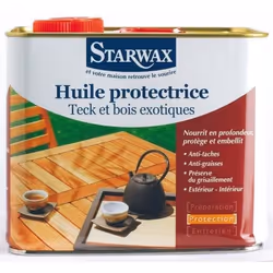 Huile protectrice - STARWAX - Teck exotique - 2 L - Anti-taches et anti-UV