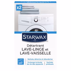 Nettoyant détartrant lave-linge et lave-vaisselle STARWAX 2 x 75 g