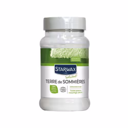 Poudre naturelle ultra absorbante spéciale taches grasses (huile, maquillage, graisse, sébum). Détache les textiles, le cuir, ...