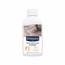 Le détachant rouille pour marbre et pierres naturelles de 250 mL de la marque STARWAX enlève les traces de rouille sur les ma ...