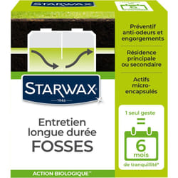 Starwax - Entretien longue durée pour fosses septiques 500g