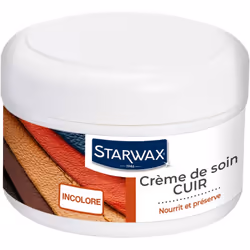 Description générale La crème de soin incolore pour cuir de 150ml de la marque STARWAX est spécialement formulée pour réhydra ...