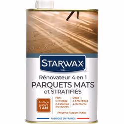 Rénovateur 4 en 1 parquets mats et stratifiés, STARWAX, 900 ml