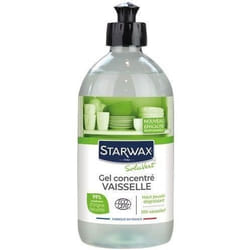 Gel vaisselle main concentré - STARWAX SOLUVERT - Ecocert - Bidon - 500ml - Parfum frais