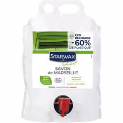 STARWAX SOLUVERT - Savon de Marseille liquide sans huile de palme Ecocert