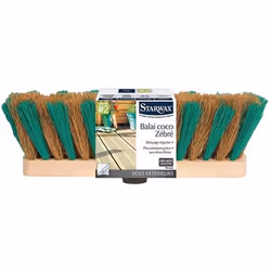 Balai coco zébré sols extérieurs + douille - STARWAX - pour jardin et surfaces intérieures