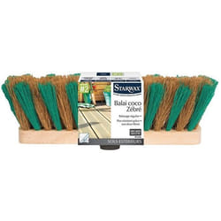 Balai coco zébré sols extérieurs + douille - STARWAX - pour jardin et surfaces intérieures