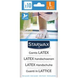 gants latex épais lot de 10 - starwax