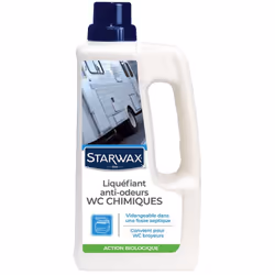 Additif à verser dans le réservoir à matières des WC chimiques : caravane, bateau, camping-car, mobile-home. Liquéfie matière ...