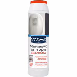 Description générale Le Détartrant surpuissant en poudre pour WC de marque Starwax est conçu pour éliminer efficacement les c ...