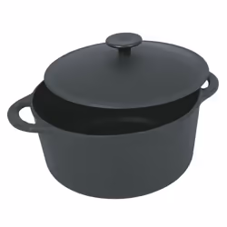 Gers Equipement Cocotte 5 L Fonte d'acier émaillée Forme ronde, Noir, Acier, 265 mm, 135 mm, 5,18 kg
