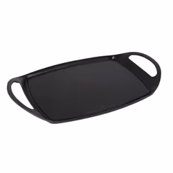 No-Brand Plancha Fonte Alu Dim Int 34.5 x 26.5 - Ext 47 x 28.8 2 Poignees Arrondies, Rectangulaire, Aluminium, Noir