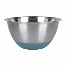 Saladier / Bol mélangeur gradué en Inox base caoutchouc 26 cm. Ce bol mélangeur en inox avec base en caoutchouc est idéal dan ...