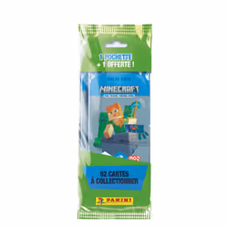 Panini MINECRAFT 2 TCFAT PACK 1 poch achetée + 1 offerte, Papier, Multicolore, 65 mm, 10 mm, 175 mm, 55 g