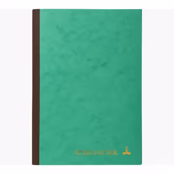 Exacompta 39721D, 96 feuilles, Vert, Monochromatique, Couverture rigide, A4, Papier ligné