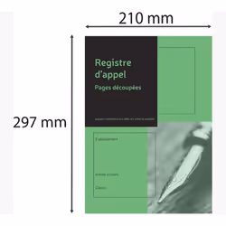 Exacompta 59936D bloc-notes A4 12 feuilles Vert