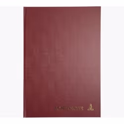 Exacompta 392721D, Monochromatique, Rouge, A4, 96 feuilles, Papier ligné, Couverture rigide