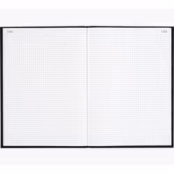 Exacompta 427207D, Monochromatique, Noir, 100 feuilles, 90 g/m², Papier quadrillé, Couverture rigide