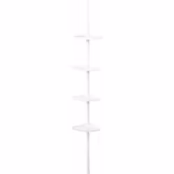 Barre d’angle avec tablettes réglables pour douche matériau : acier laqué + plastique couleur : blanc dimensions : 20 x 20 x  ...