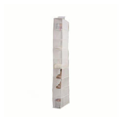 Organisation de penderie - Organiseur suspendu 15x30x128 cm, 9 compartiments, blanc RAN2982 - Compactor