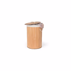 Panier à linge COMPACTOR Rond pliable Bambou Naturel
