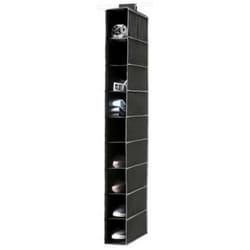 Organisation de penderie - Organiseur suspendu 15x30x128 cm, 9 compartiments, noir RAN6274 - Compactor