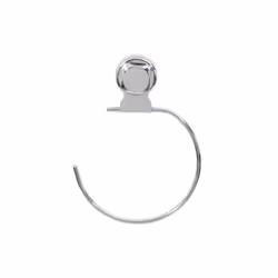Anneau porte serviette à ventouse métal chromé de la marque COMPACTOR Supporte jusqu'à 3kg.