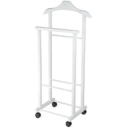 Compactor - Organisation de penderie - Porte-vêtements 97x33x29 cm, avec roulettes, blanc RAN7877