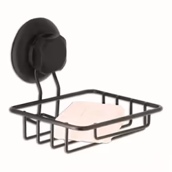 Porte-savon matériau : acier chromé, plastiques ABS et TPU couleur : noir avec traitement anti-corrosion dimensions : 132 x 1 ...