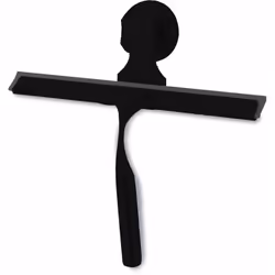 Support avec raclette de salle de bains matériau : acier, plastique ABS et TPU couleur : noir avec traitement anti-corrosion  ...
