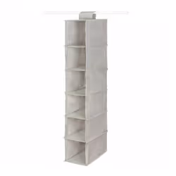 Organisateur de vêtements suspendus en textile Oxford couleur grise matériau : fibres de bambou Dimensions 94 x 18 x 30 cm (H ...