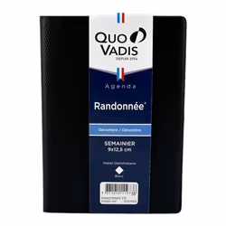 Agenda planing - QUO VADIS - 003044Q - Couverture plastique amovible - 9 x 125 cm - 1 semaine sur 2