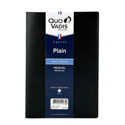 Agenda - QUO VADIS - 195034 - Couverture souple - Noir - Mensuel extra plat 10x15 cm